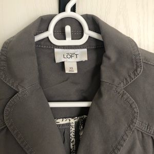 LOFT Grey 3/4 sleeve jacket